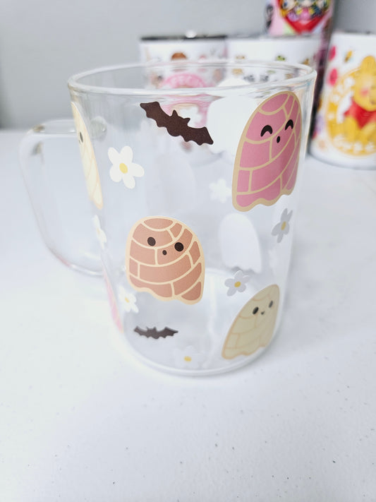 17 oz concha ghost glass cup